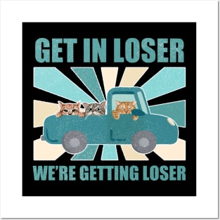 Get In Loser We're Getting Tacos ~ Cats Cartoon Posters and Art